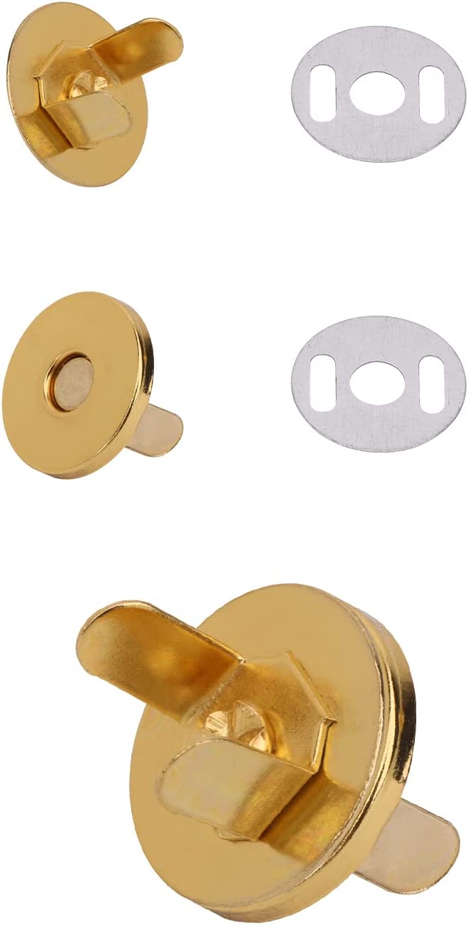 Gold (18mm) Magnetic Clasp Metal Snap Fastener Button Closure with